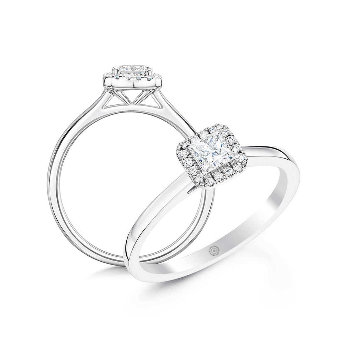 Princess Cut Halo Engagement Ring