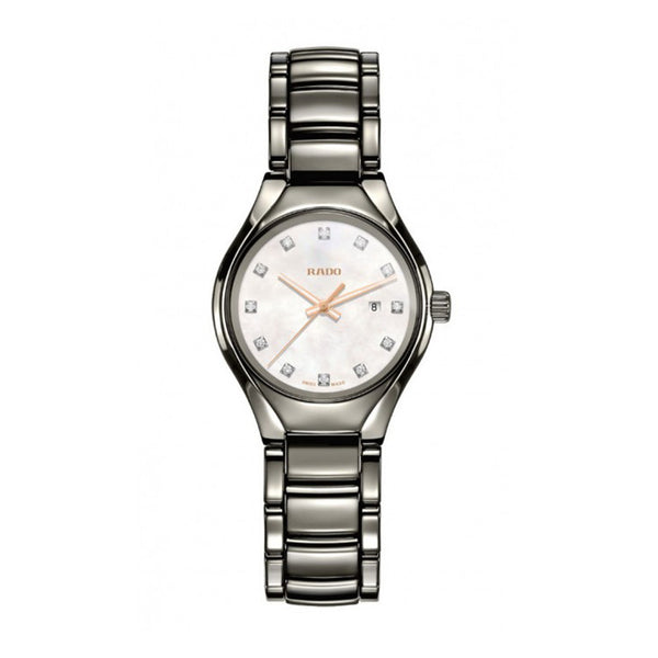 Rado True Quartz Mother of Pearl Ceramic Ladies Watch