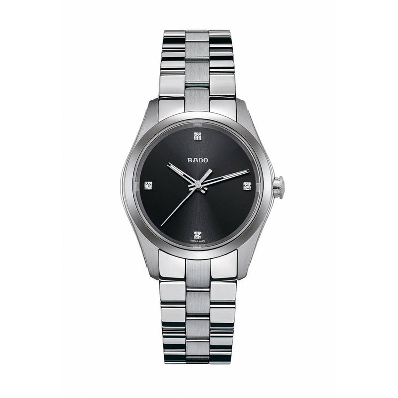 Rado HyperChrome Black Silver Ladies Watch