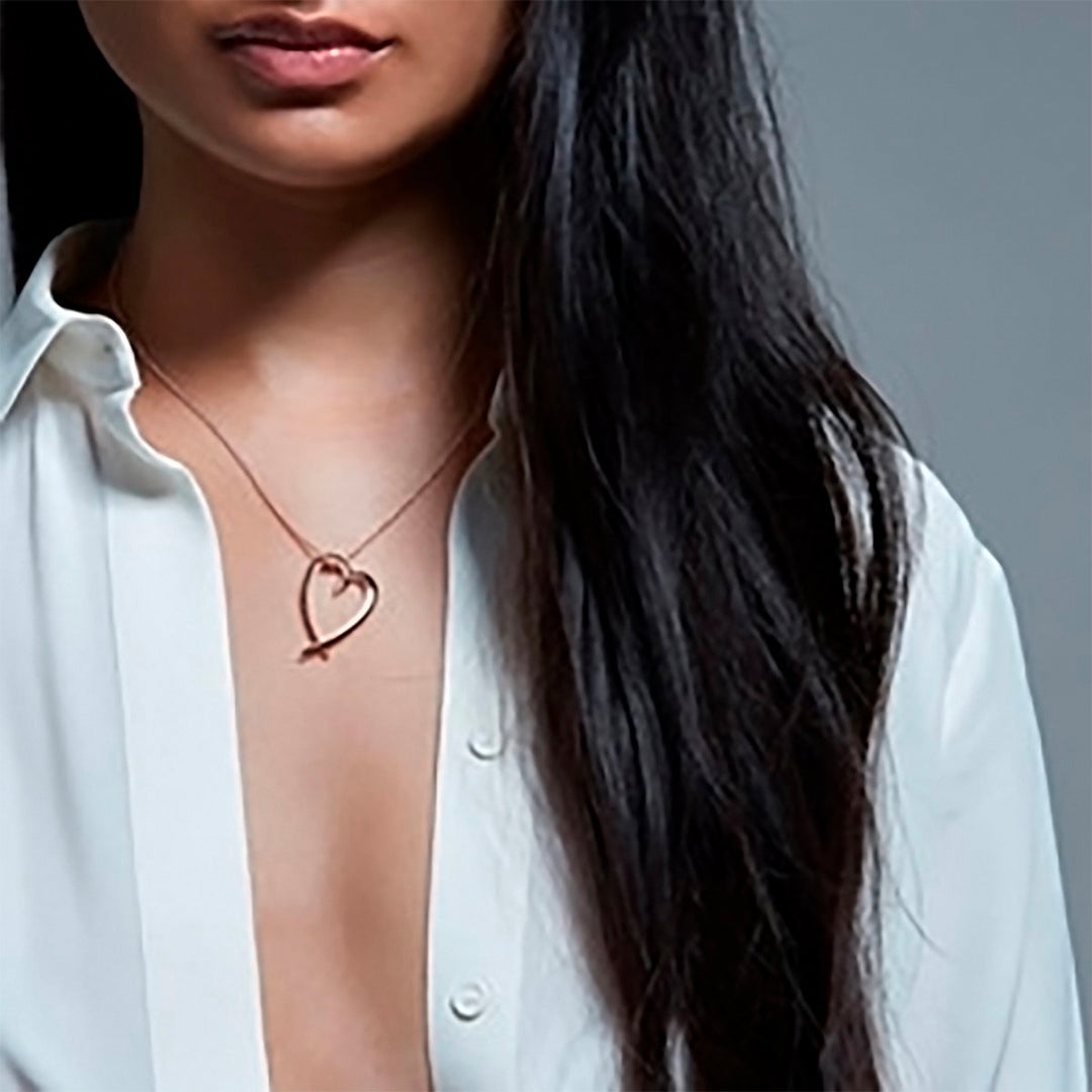 Shaun Leane Sabre Rose Gold Vermeil Heart Pendant
