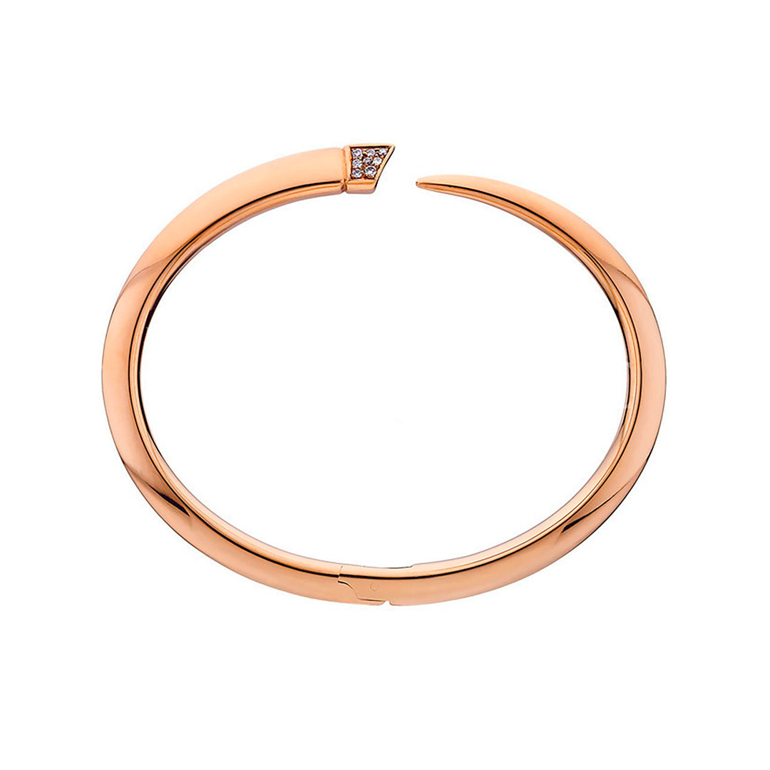 Shaun Leane Sabre Rose Gold Vermeil Diamond Tusk Bangle