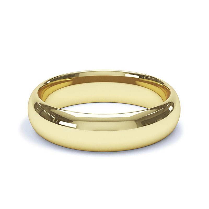 5.0mm 18ct Yellow Gold Modern Court Wedding Band