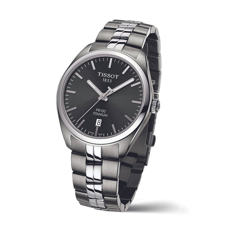 Tissot T- Classic PR100 Titanium Silver Mens Watch