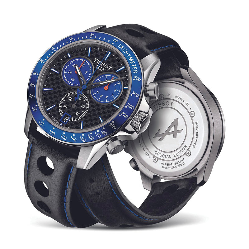 Tissot T-Race V8 Alpine Chronograph Blue Mens Watch