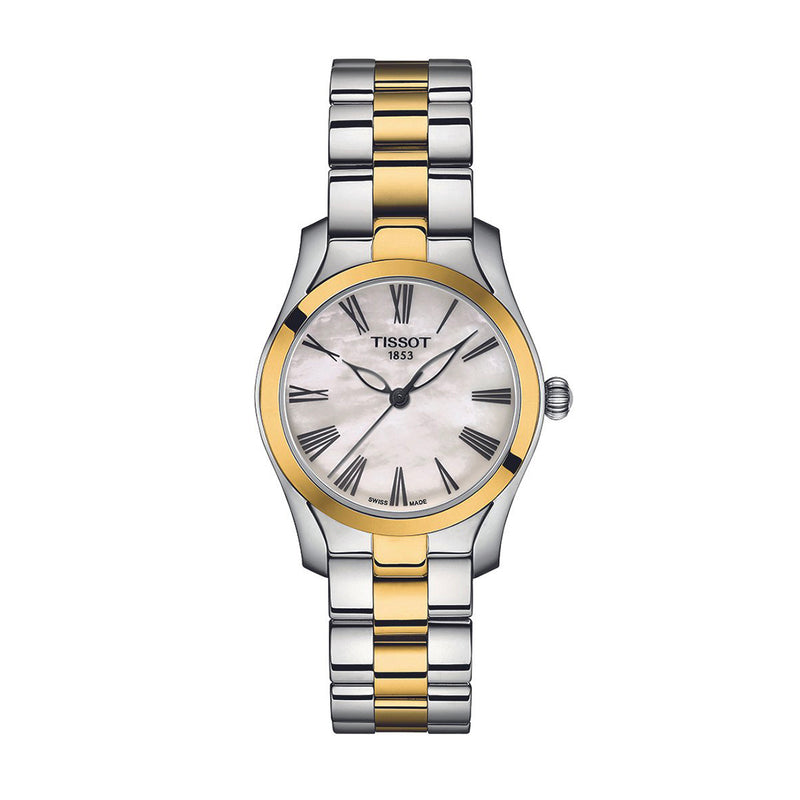 Tissot T-Wave Mother of Pearl Two Tone Ladies Watch