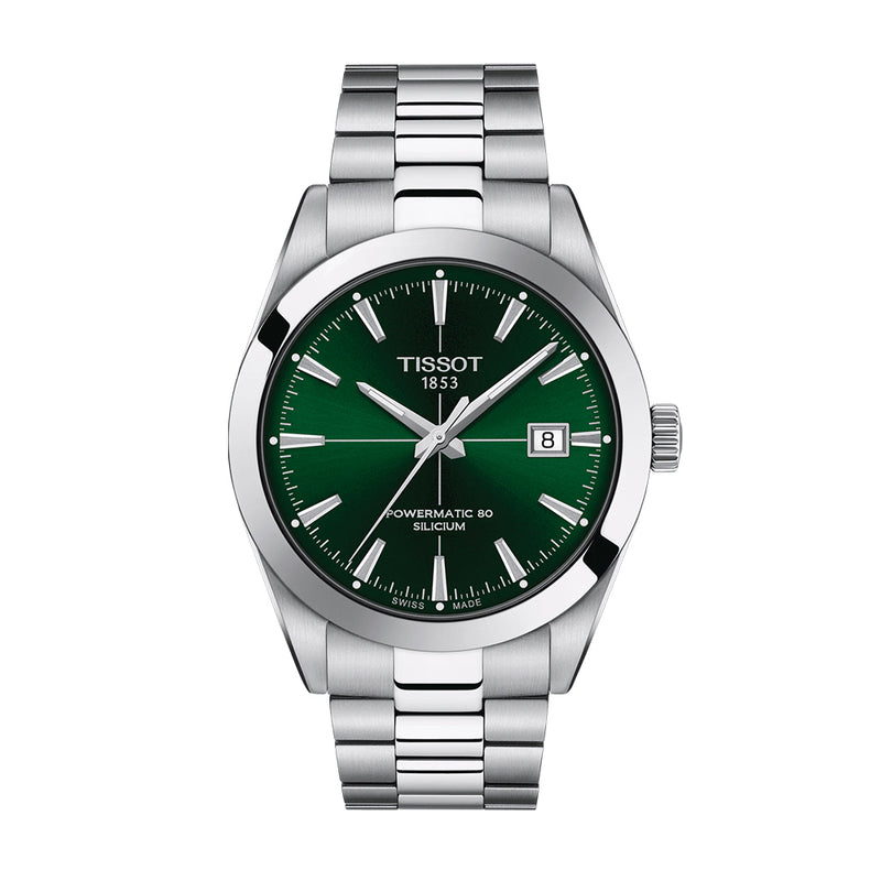 Tissot Gentleman Powermatic 80 Silicium Green Mens Watch