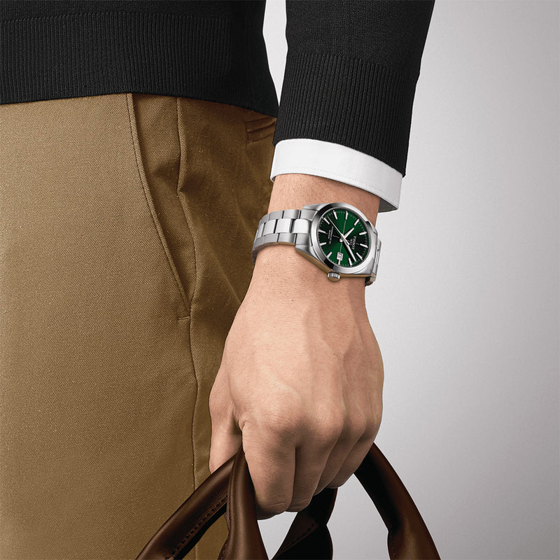 Tissot Gentleman Powermatic 80 Silicium Green Mens Watch
