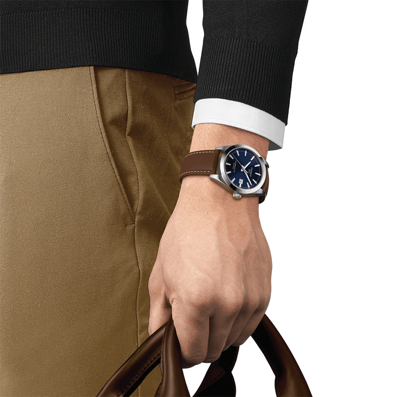 Tissot Gentleman Powermatic 80 Silicium Blue Mens Watch