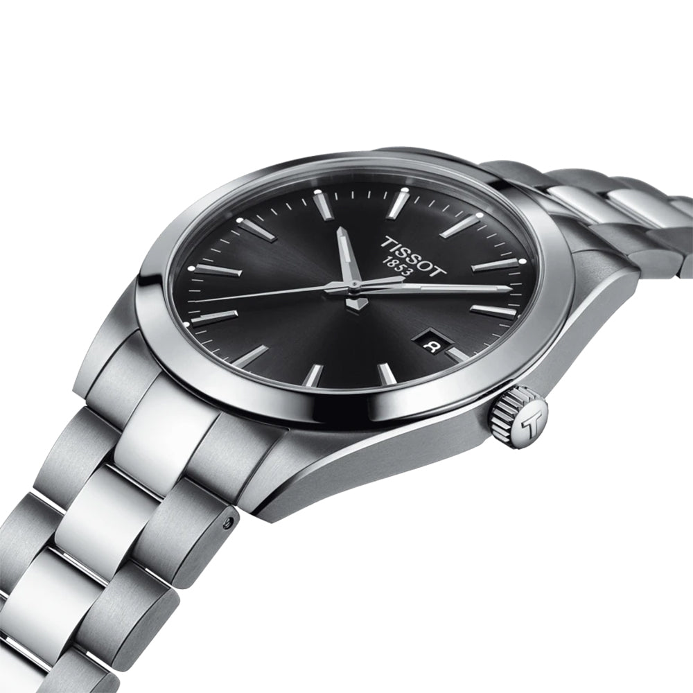 Tissot T-Classic Gentleman Black Silver Mens Watch
