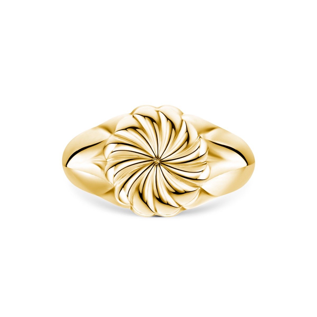 unusual gold signet ring