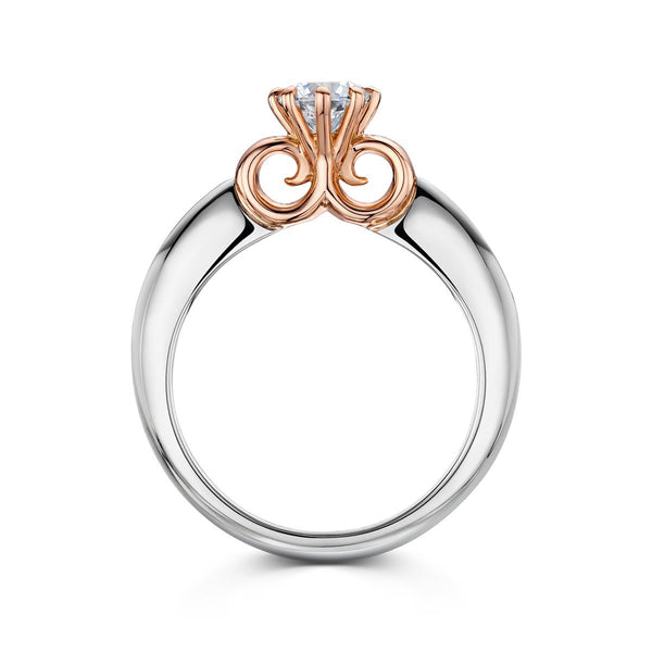 unique rose gold engagement ring