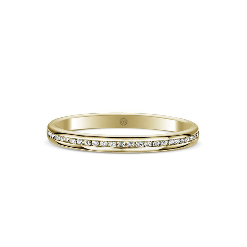 Beloved Platinum 0.15ct Half Diamond Band