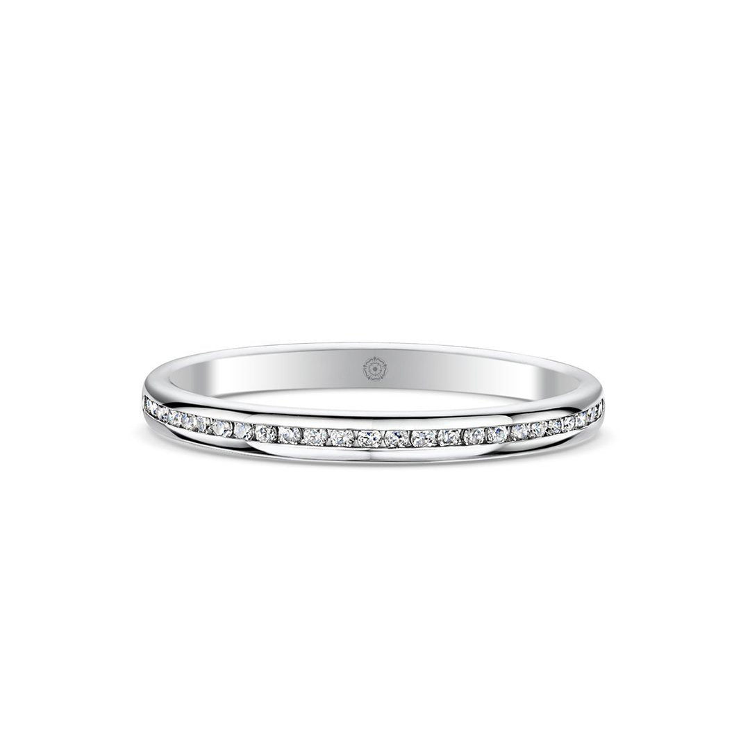 Beloved 18ct Yellow Gold 0.15ct Half Diamond Band