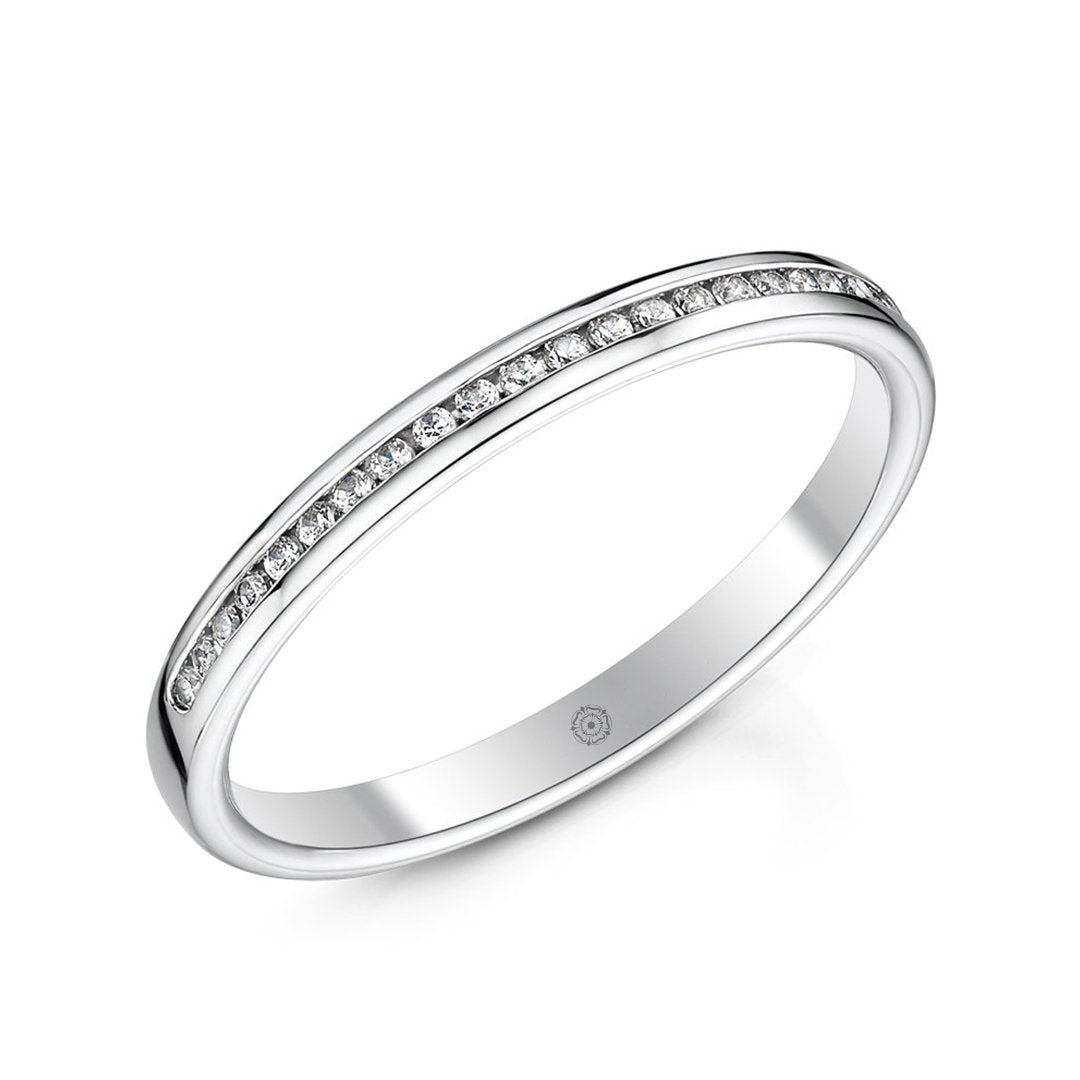 Beloved 18ct Yellow Gold 0.15ct Half Diamond Band
