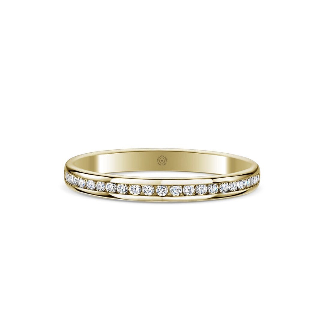 Beloved Platinum 0.20ct Half Diamond Band