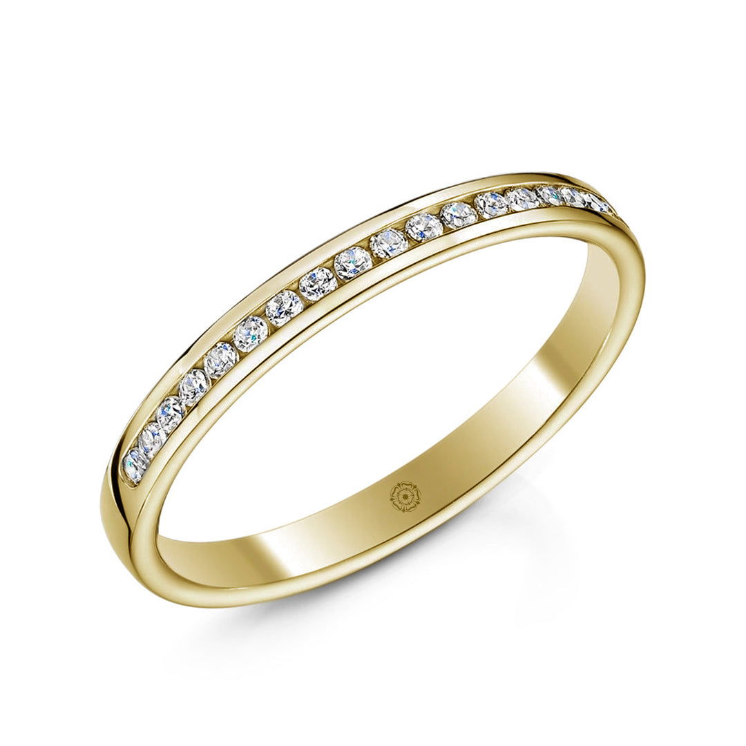 Beloved 18ct Yellow Gold  0.20ct Half Diamond Band