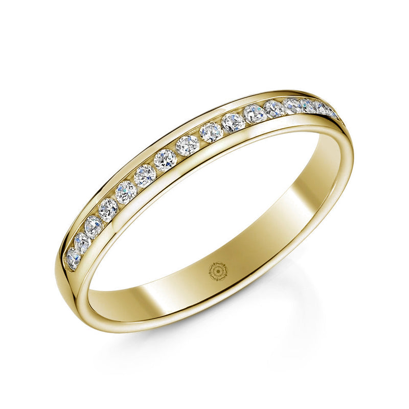 Beloved 18ct Yellow Gold 0.25ct Half Diamond Band