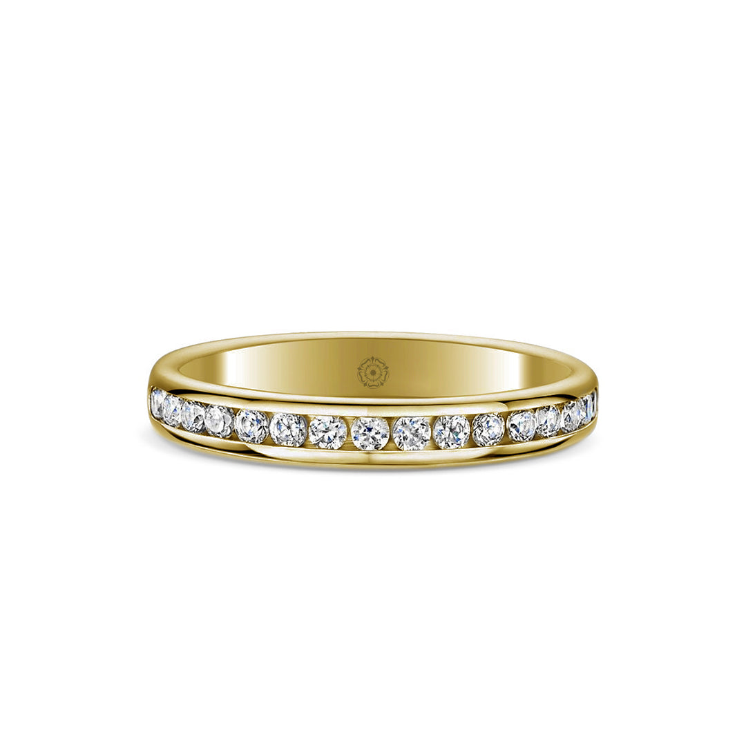 Beloved 18ct Yellow Gold 0.33ct Half Diamond Band