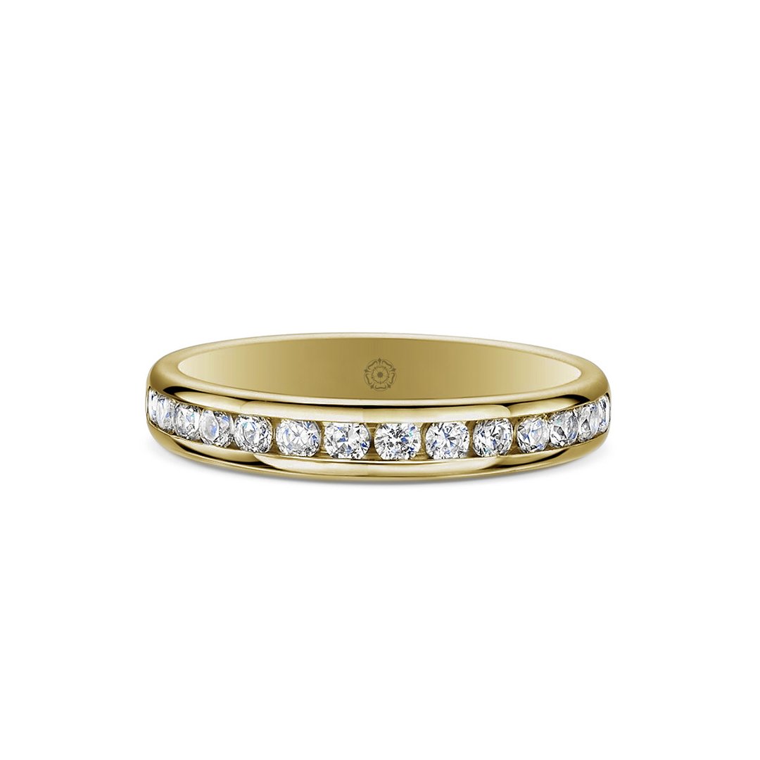 Beloved Platinum 0.50ct Half Diamond Band