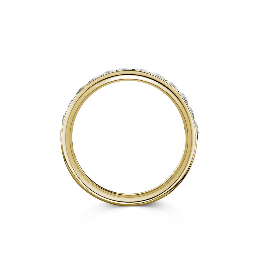 Beloved Platinum 0.75ct Half Diamond Band