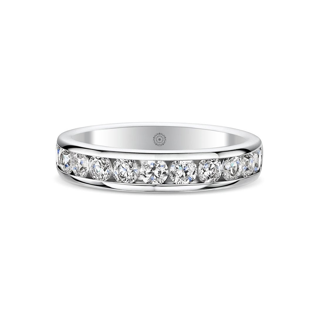 Beloved 18ct Yellow Gold 1.00ct Half Diamond Band