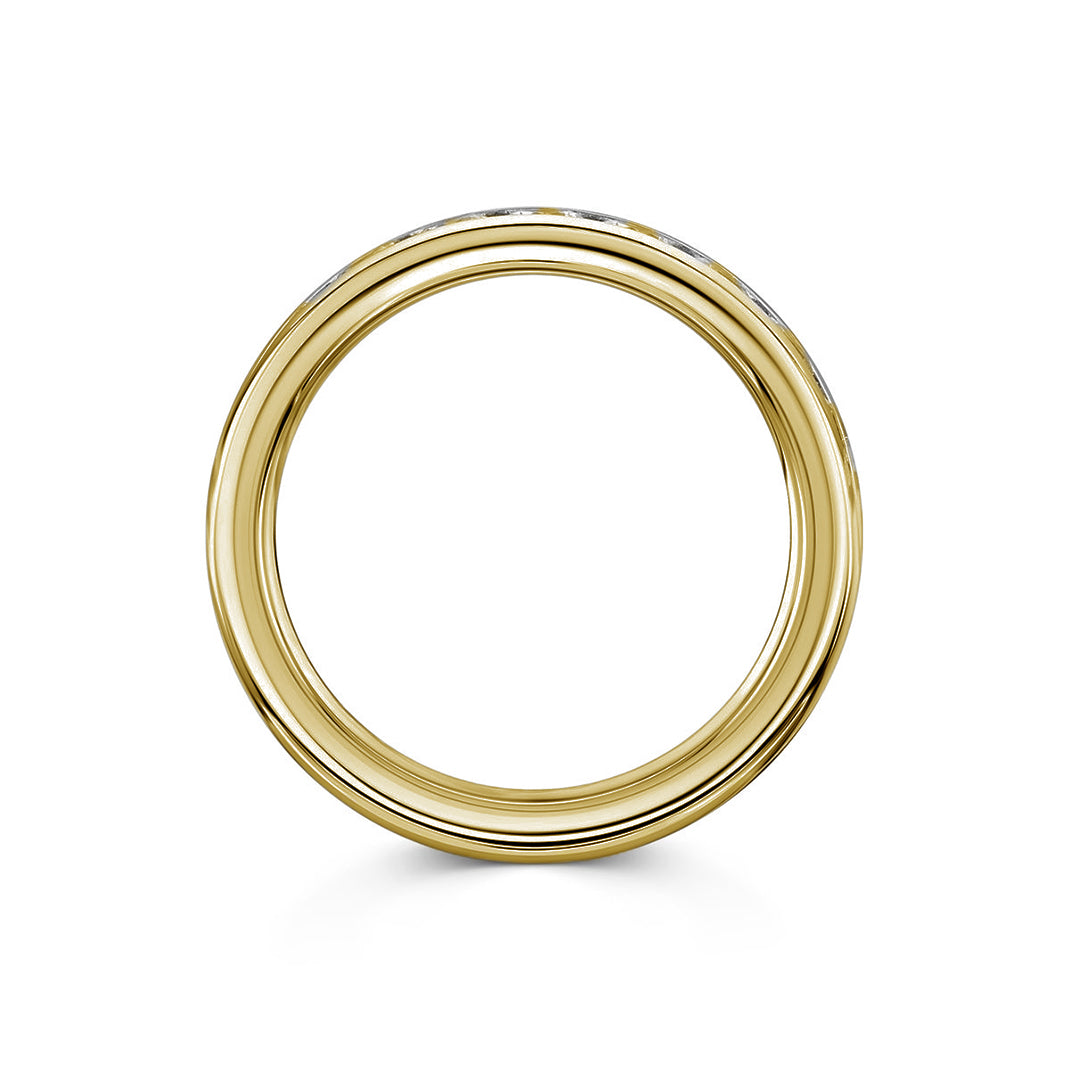 Beloved 18ct Yellow Gold 1.00ct Half Diamond Band