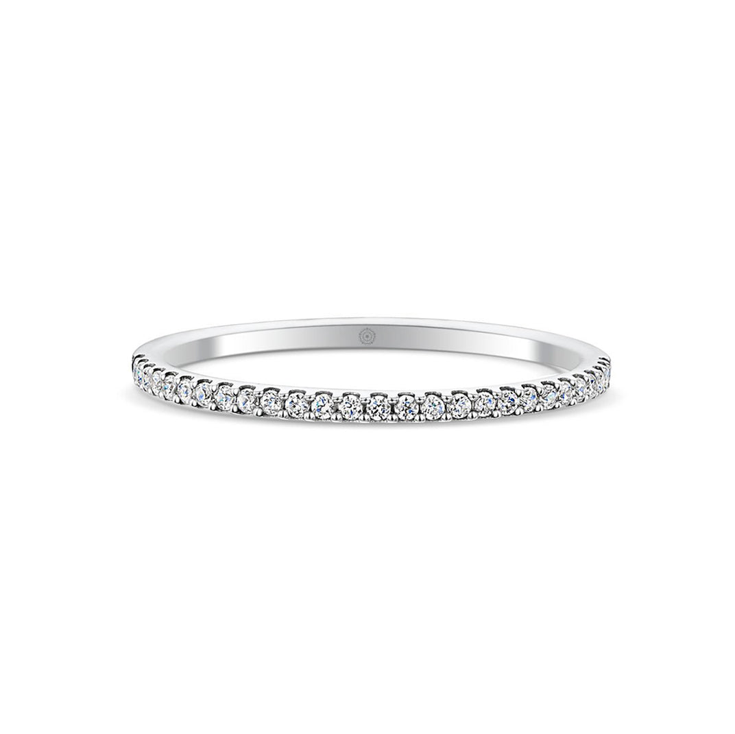 Embrace Platinum 0.15ct Half Diamond Band