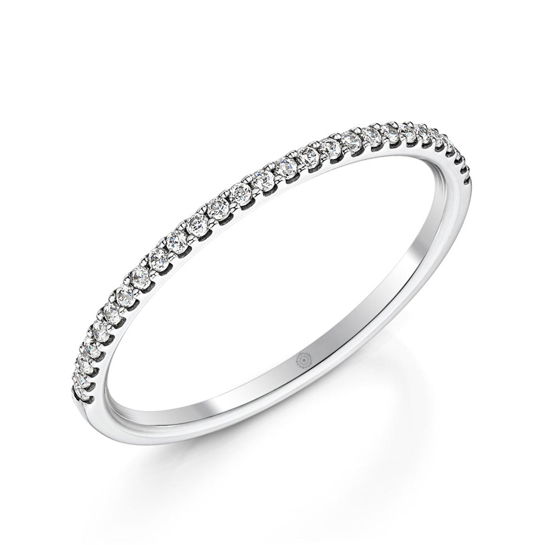 Embrace Platinum 0.15ct Half Diamond Band