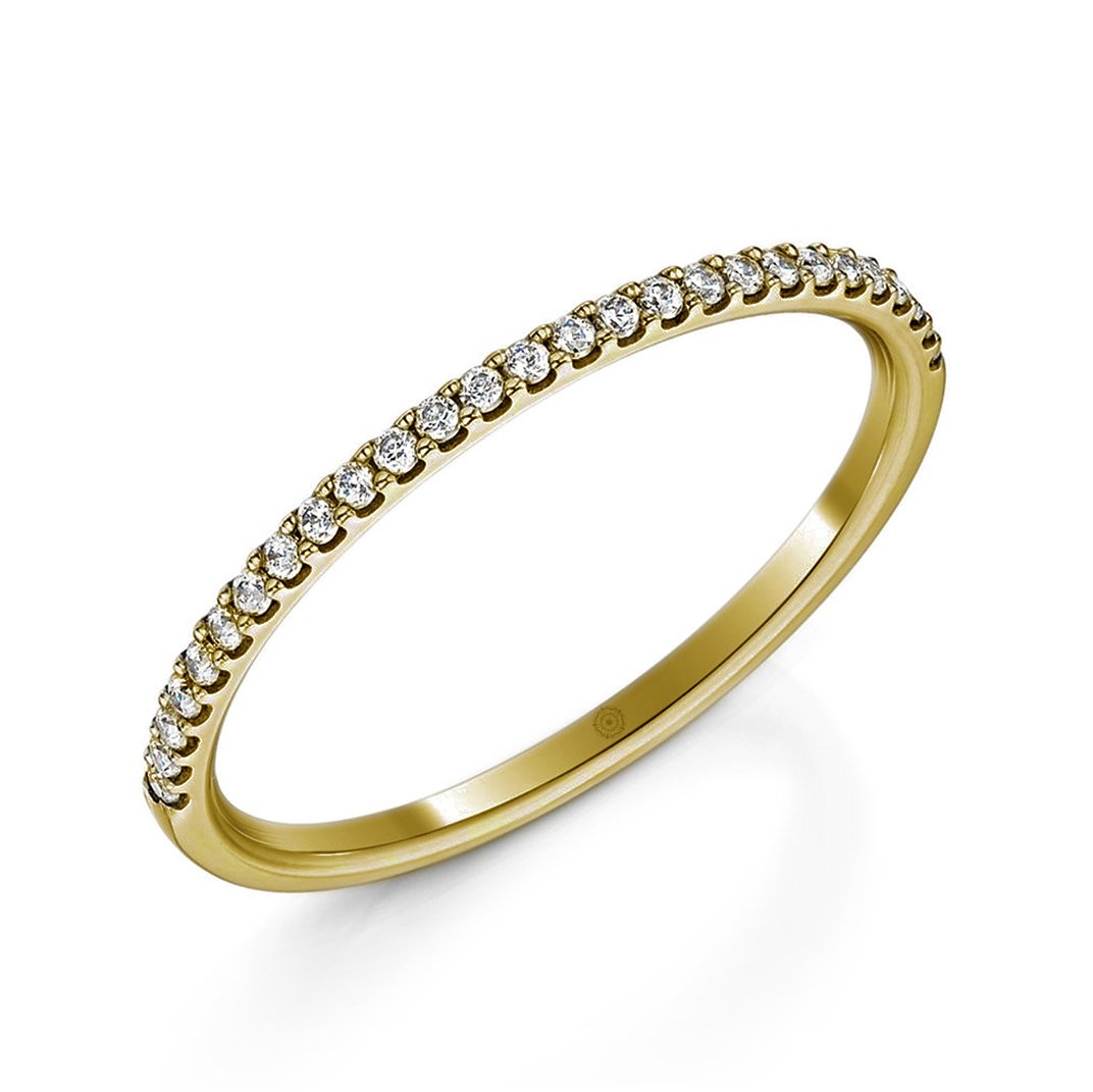 Embrace Platinum 0.15ct Half Diamond Band