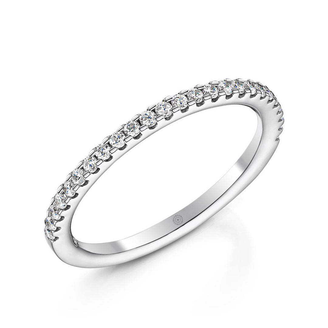 Embrace Platinum 0.25ct Half Diamond Band