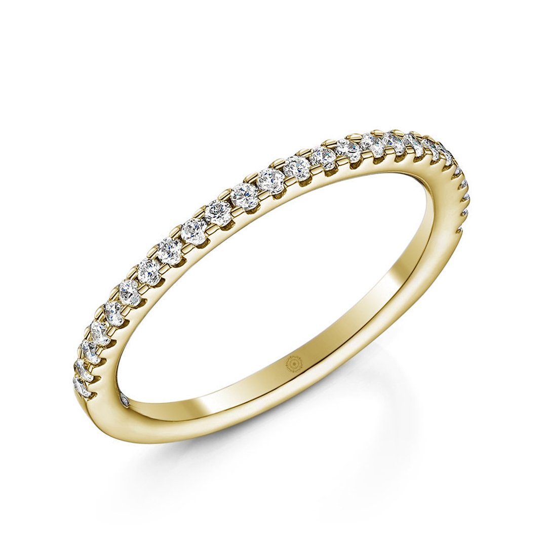 Embrace Platinum 0.25ct Half Diamond Band