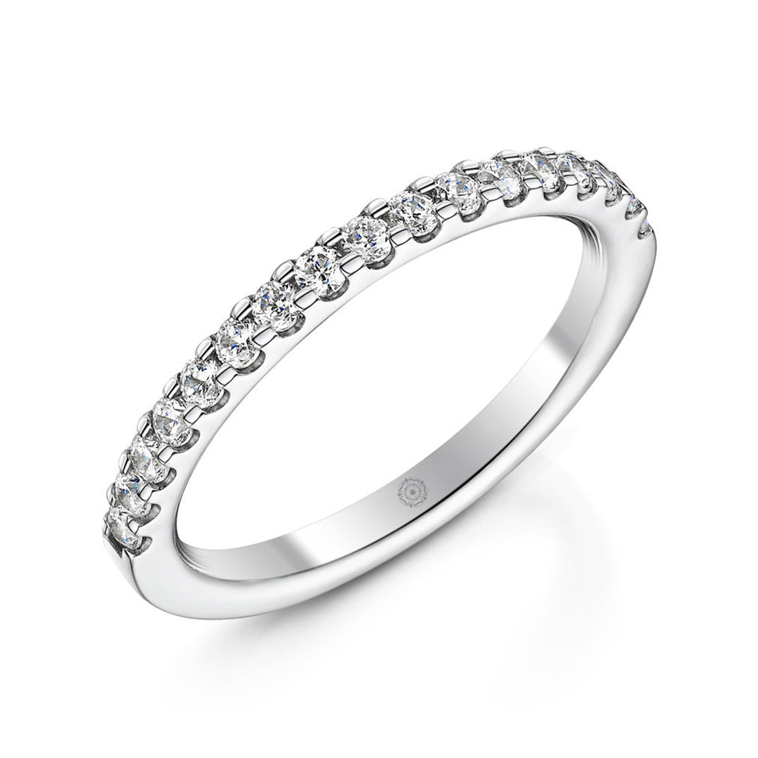 Embrace Platinum 0.35ct Half Diamond Band