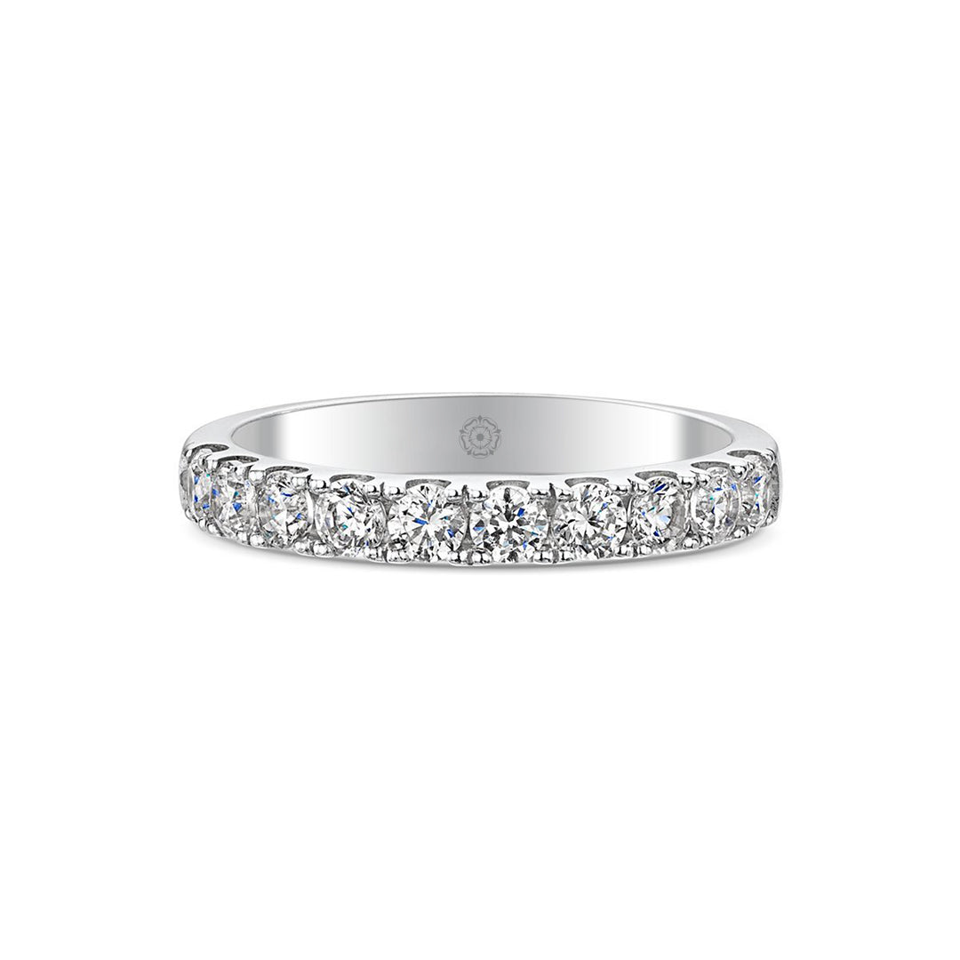Embrace Platinum 0.75ct Half Diamond Band