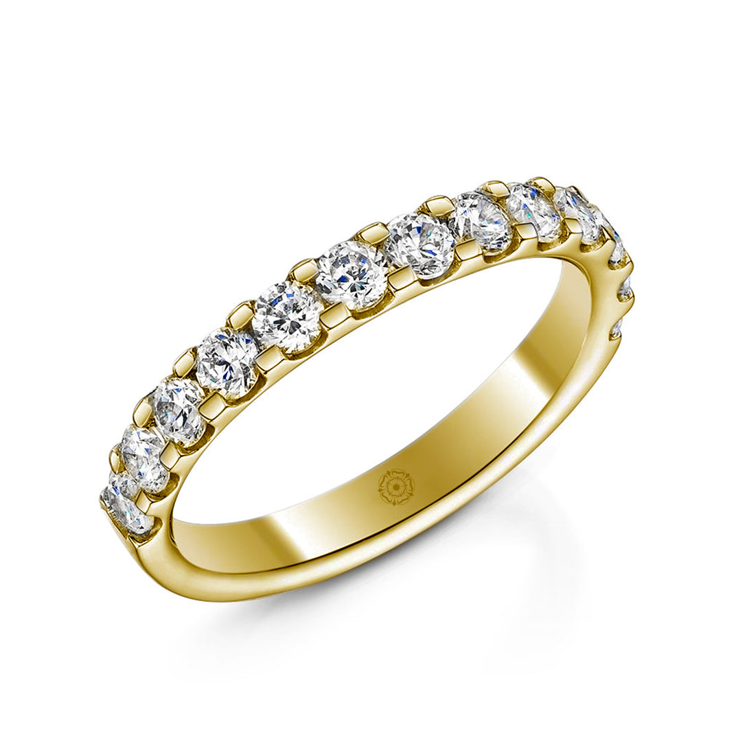 Embrace 18ct Yellow Gold 1.00ct Half Diamond Band