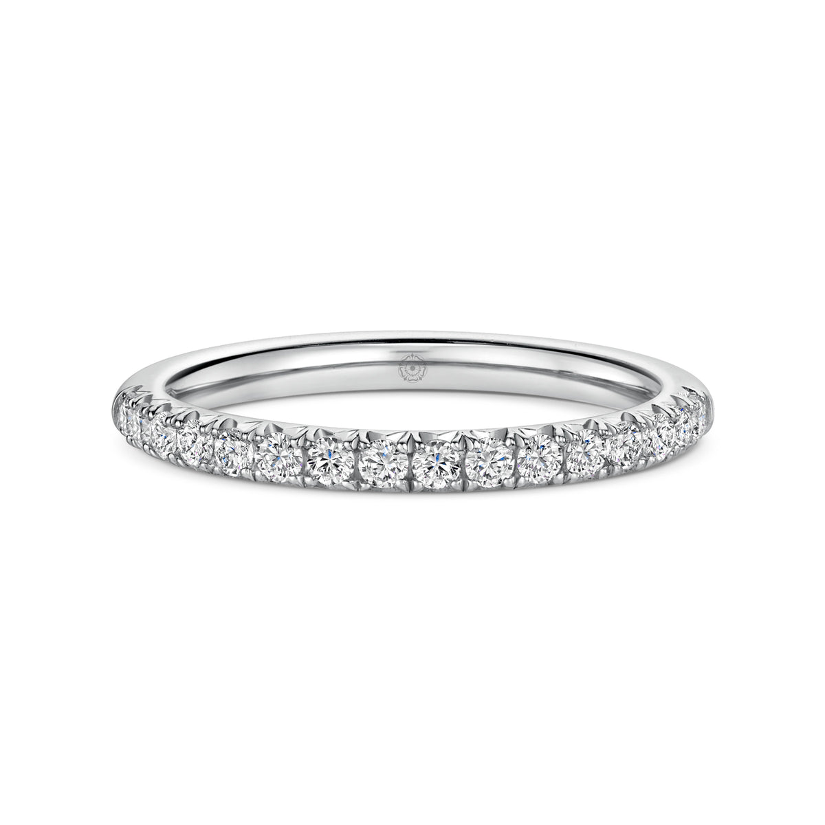 Classic Platinum 0.25ct Half Diamond Band