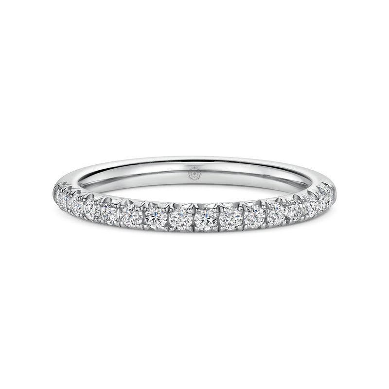 Classic Platinum 0.25ct Half Diamond Band