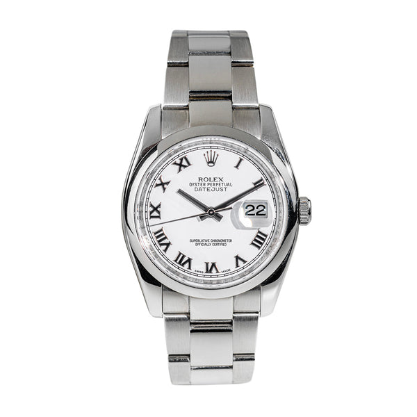 Pre-Owned Rolex Datejust White Dial Men's Watch