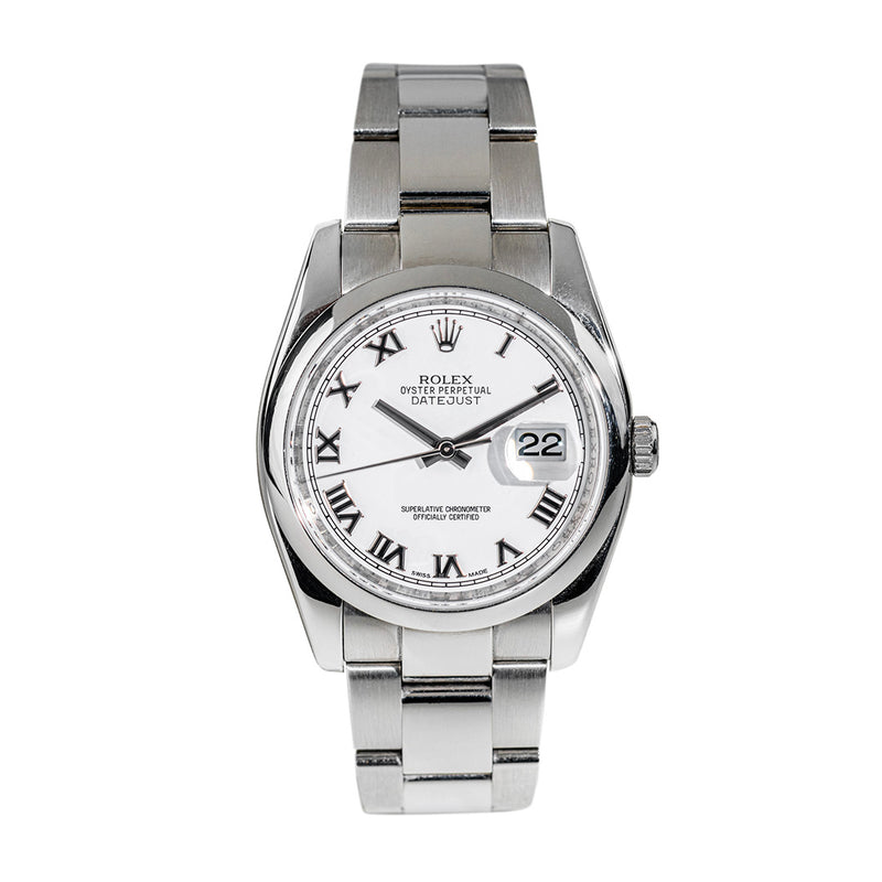 Pre-Owned Rolex Datejust White Dial Men's Watch
