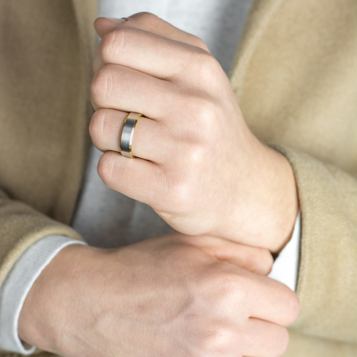 Men's Two-Tone York Wedding Band
